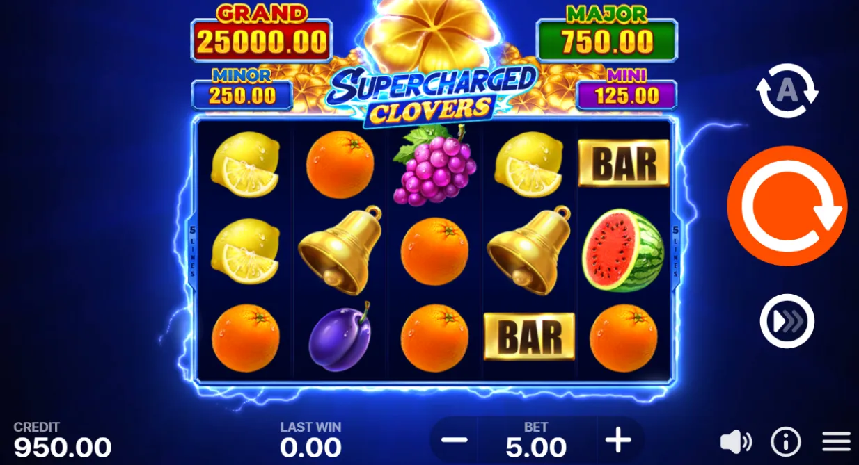 Supercharged Clovers: Hold and Win demo